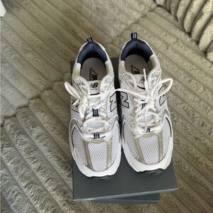 New Balance Kids' White and Black Sneakers